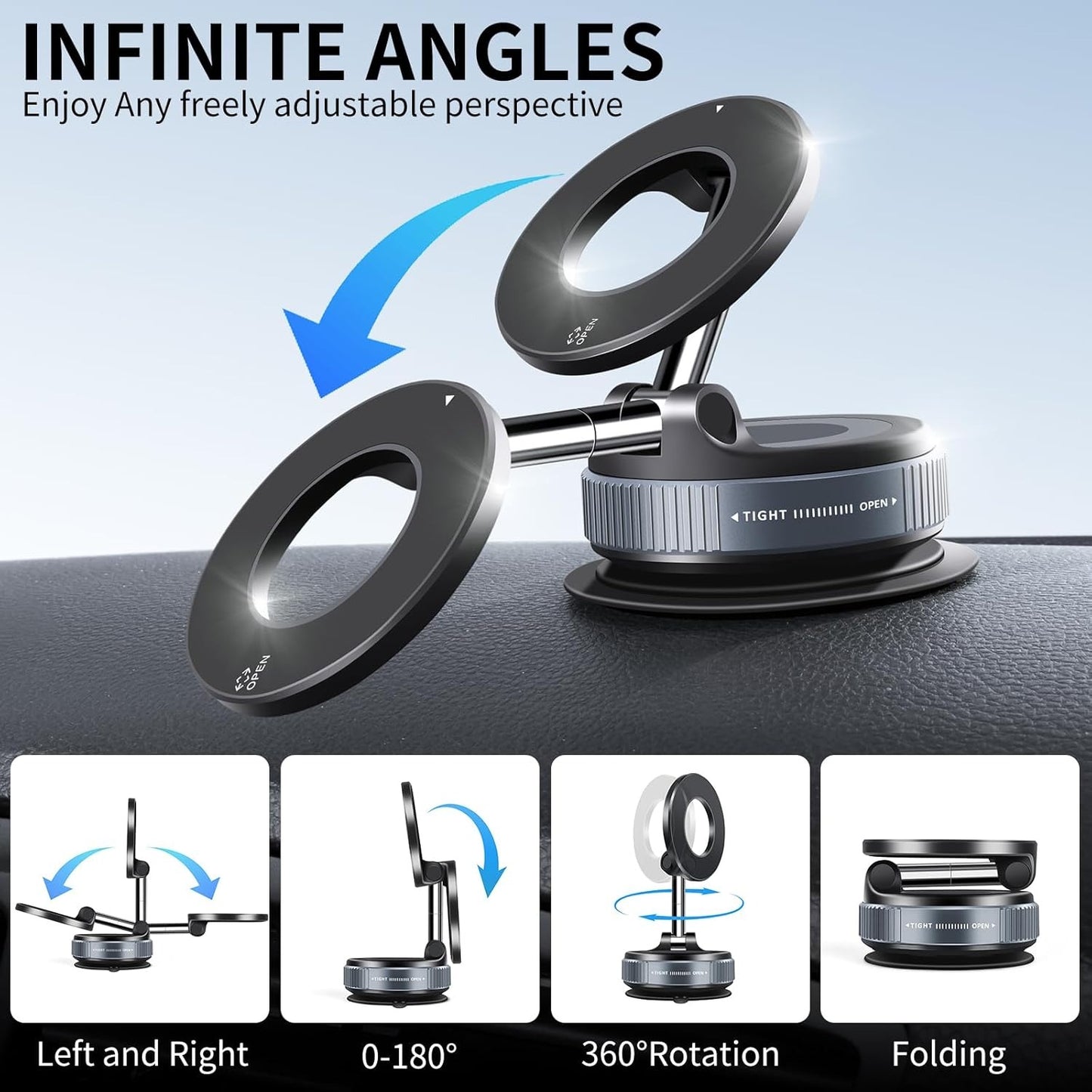 Vacuum Suction Magnetic Phone Holder - Cart Sathi