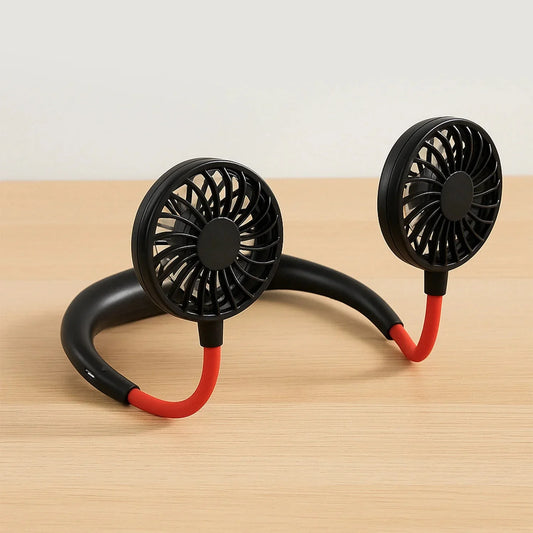 Hands Free Rechargeable Neckband Cooling Fan - Cart Sathi