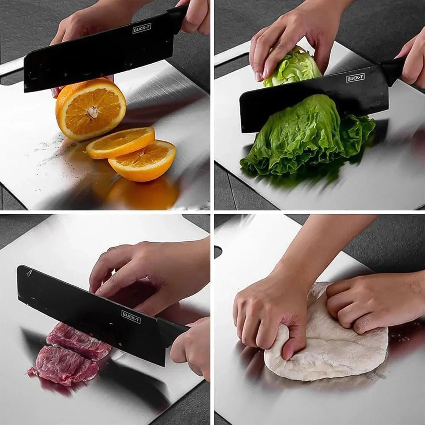 Stainless Steel Vegetable & Fruit Cutting Chopping Board - Cart Sathi