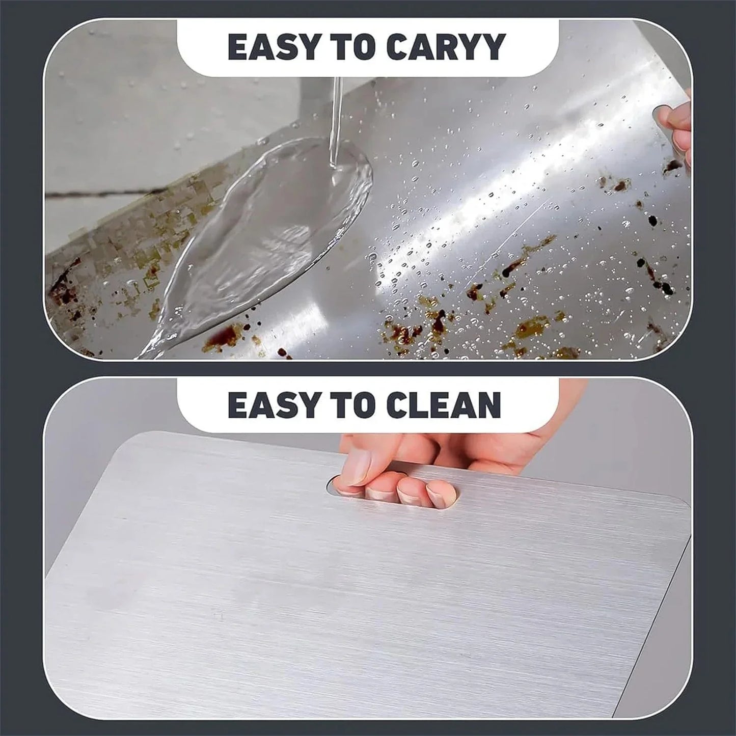 Stainless Steel Vegetable & Fruit Cutting Chopping Board - Cart Sathi