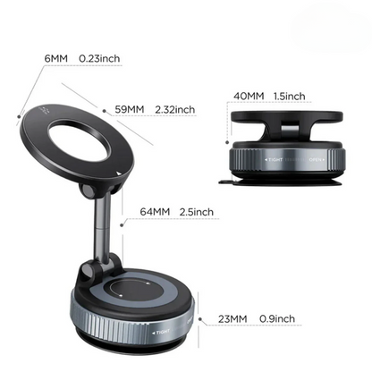 Vacuum Suction Magnetic Phone Holder - Cart Sathi