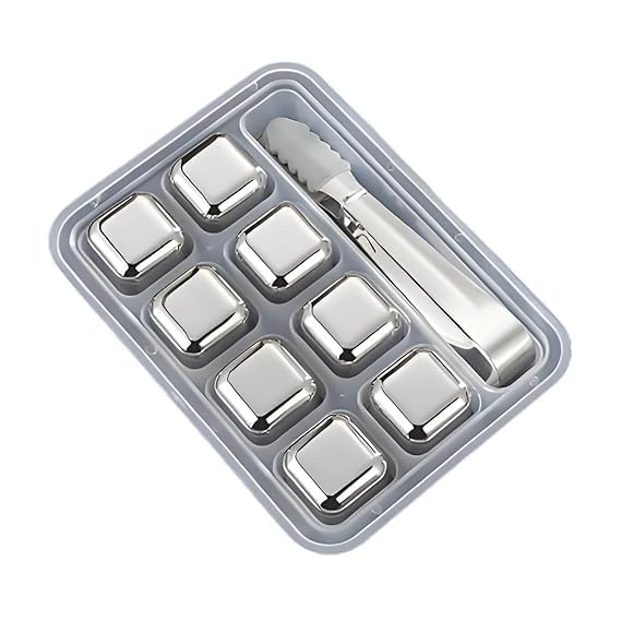 Stainless Steel Ice Cubes Pack of 8