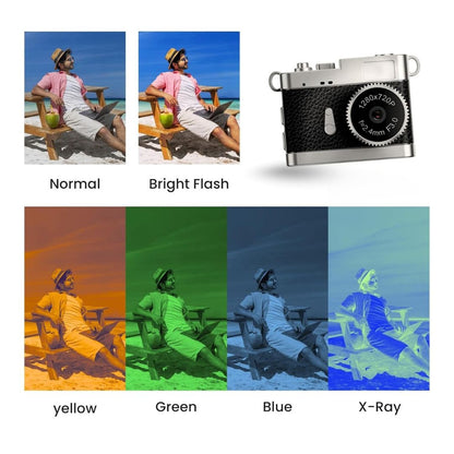 Mini Digital Camera with 720p HD Video, Flashlight & Keychain &  Filter Modes