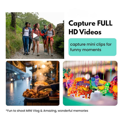 Mini Digital Camera with 720p HD Video, Flashlight & Keychain &  Filter Modes