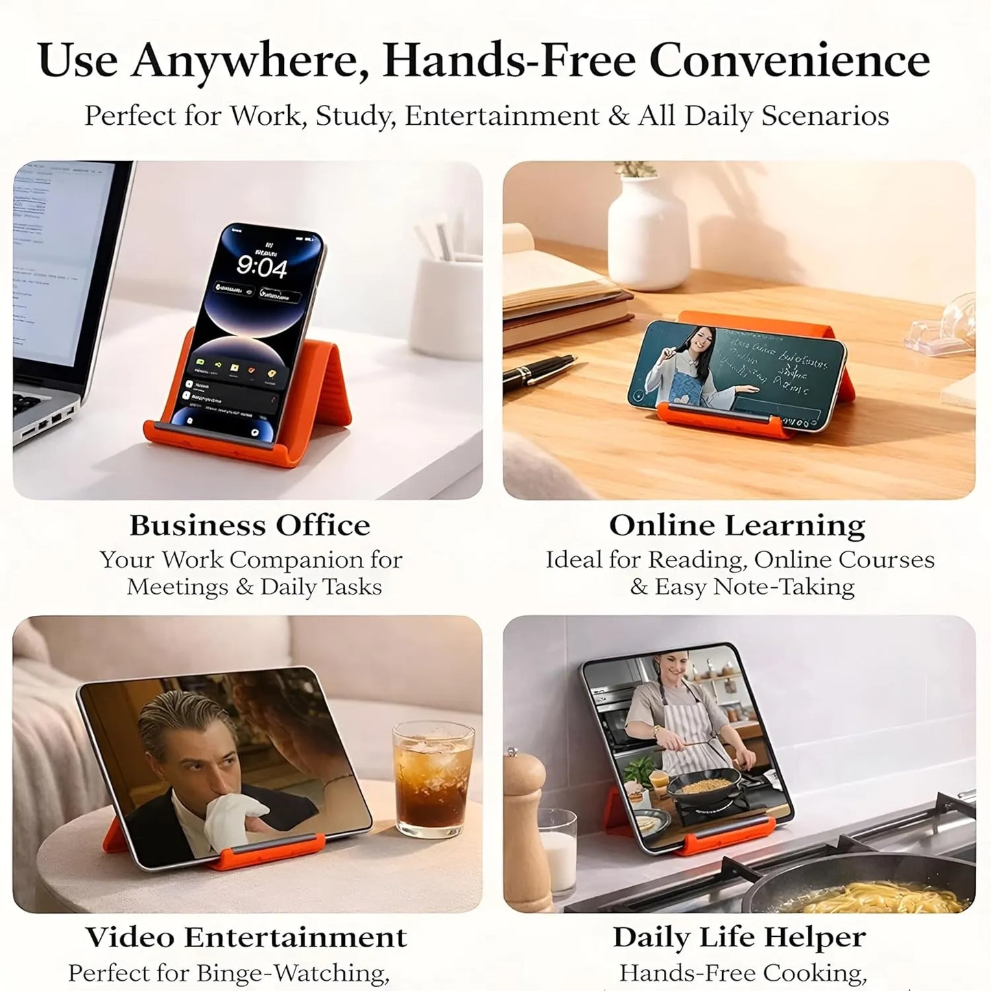 Portable Foldable Silicone Aluminum Phone Holder