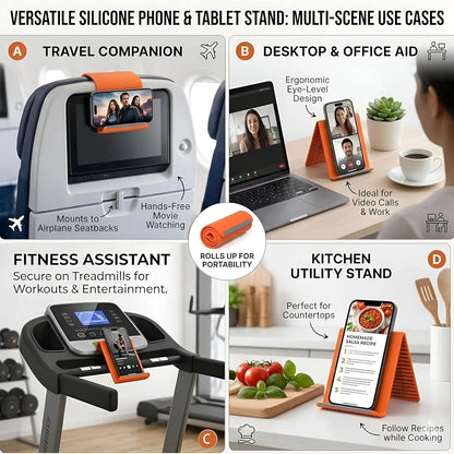 Portable Foldable Silicone Aluminum Phone Holder
