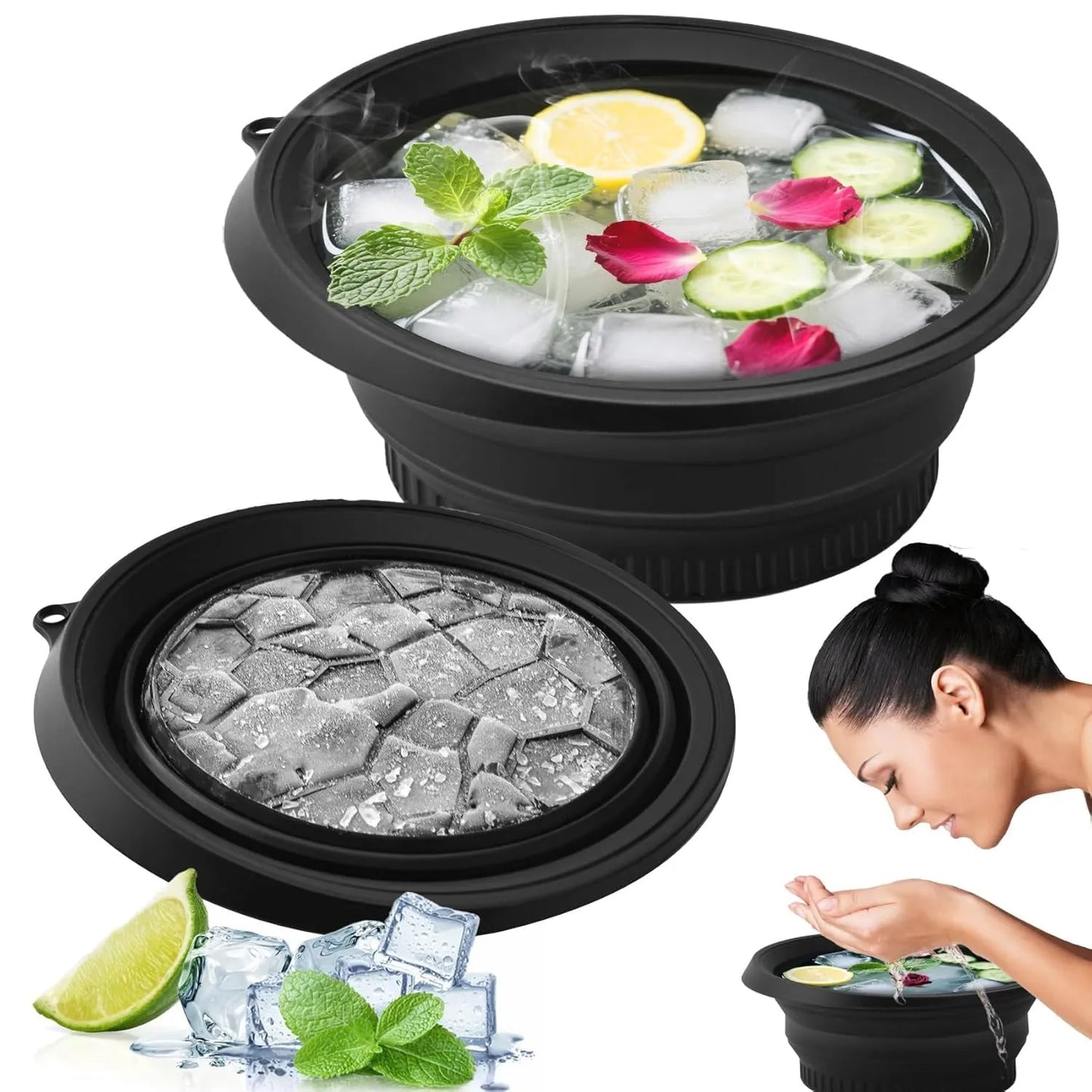 Foldable Silicone Ice Facial Bowl