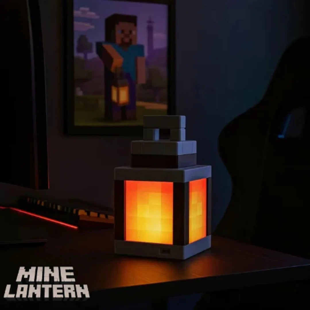 Minecraft Lantern Lamp (16-Color RGB Wall Light with Remote)