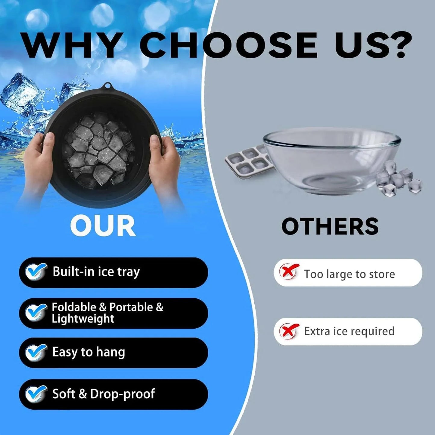 Foldable Silicone Ice Facial Bowl