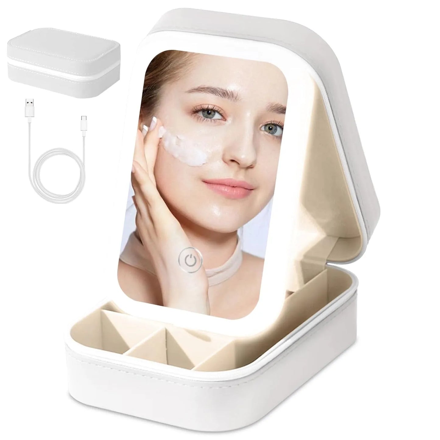 Mini Makeup Box With LED Mirror