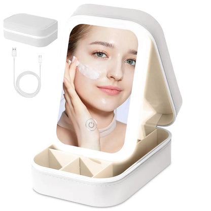 Mini Makeup Box With LED Mirror