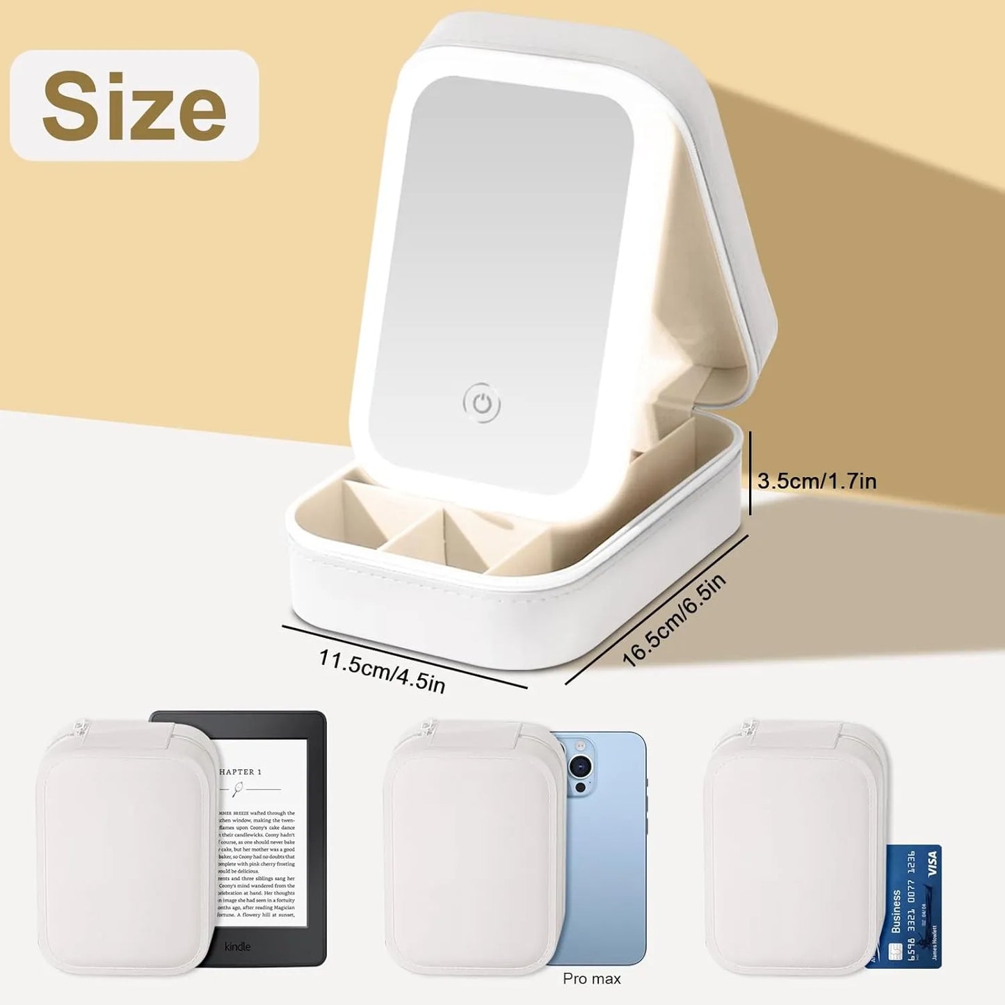 Mini Makeup Box With LED Mirror