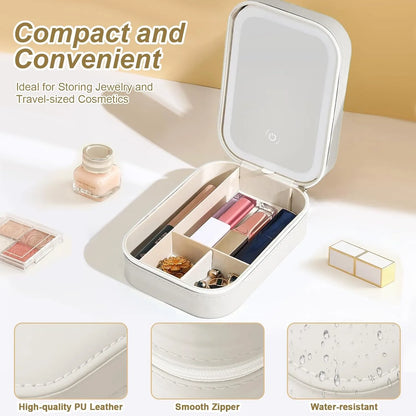 Mini Makeup Box With LED Mirror