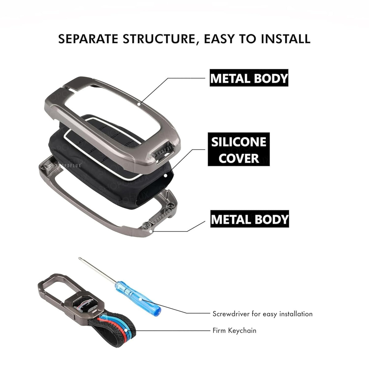 Metal Key Cover For Mahindra BE 6, XEV 9 EV, XUV 7XO