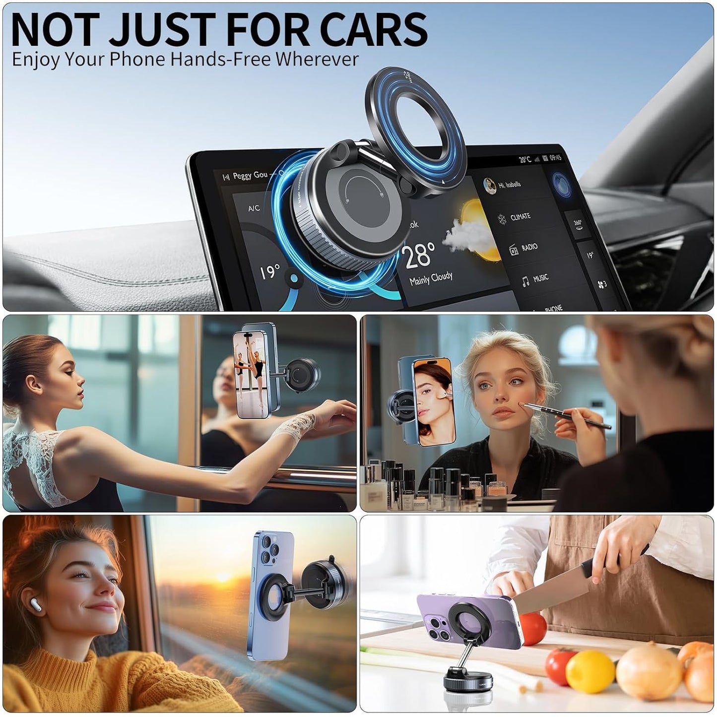 Vacuum Suction Magnetic Phone Holder - Cart Sathi