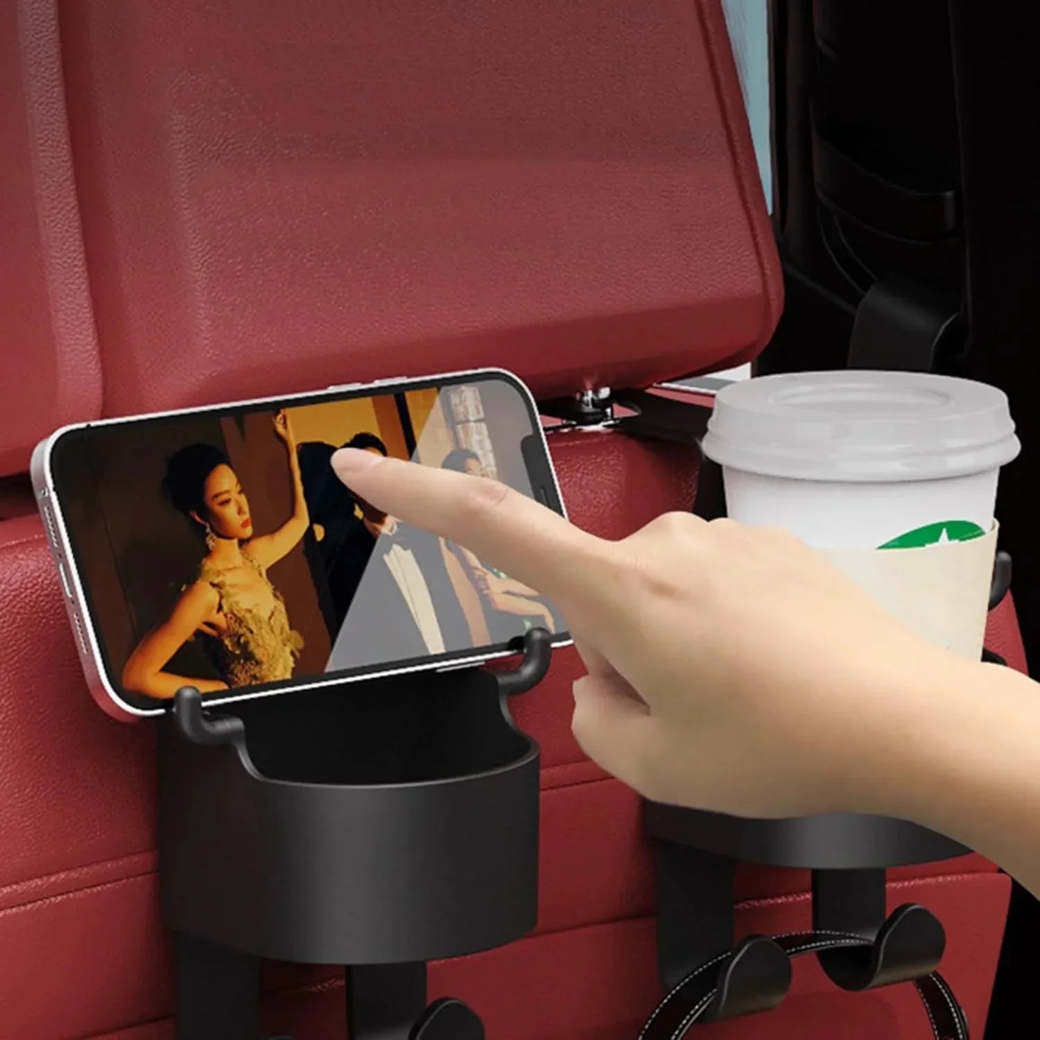 Car Headrest Backseat Organizer 3 in 1 - Cart Sathi