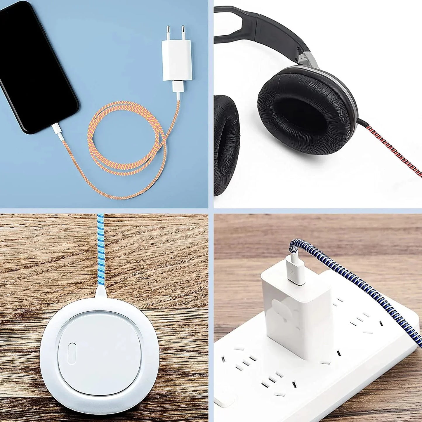 Flexible Spiral Charging Cable Protector Sleeve - Cart Sathi
