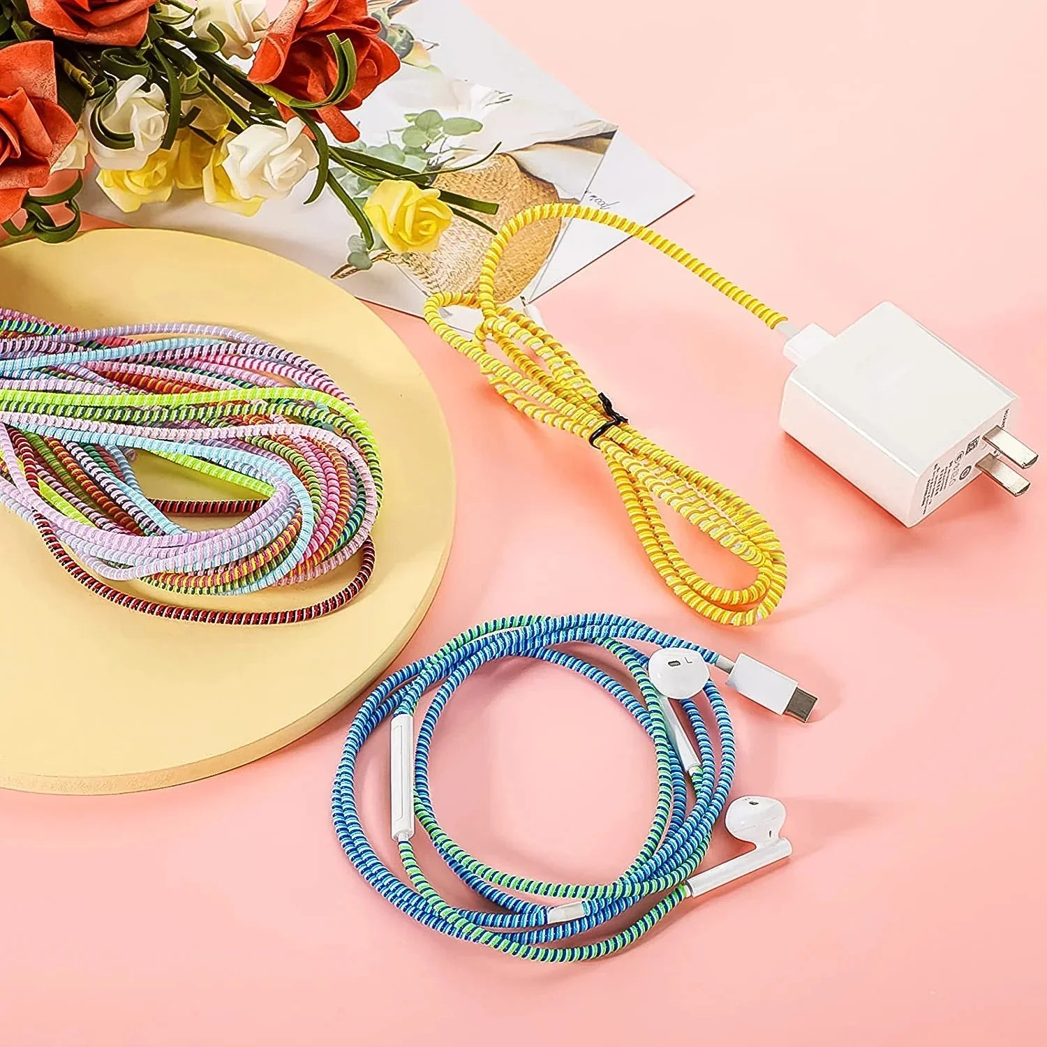 Flexible Spiral Charging Cable Protector Sleeve - Cart Sathi