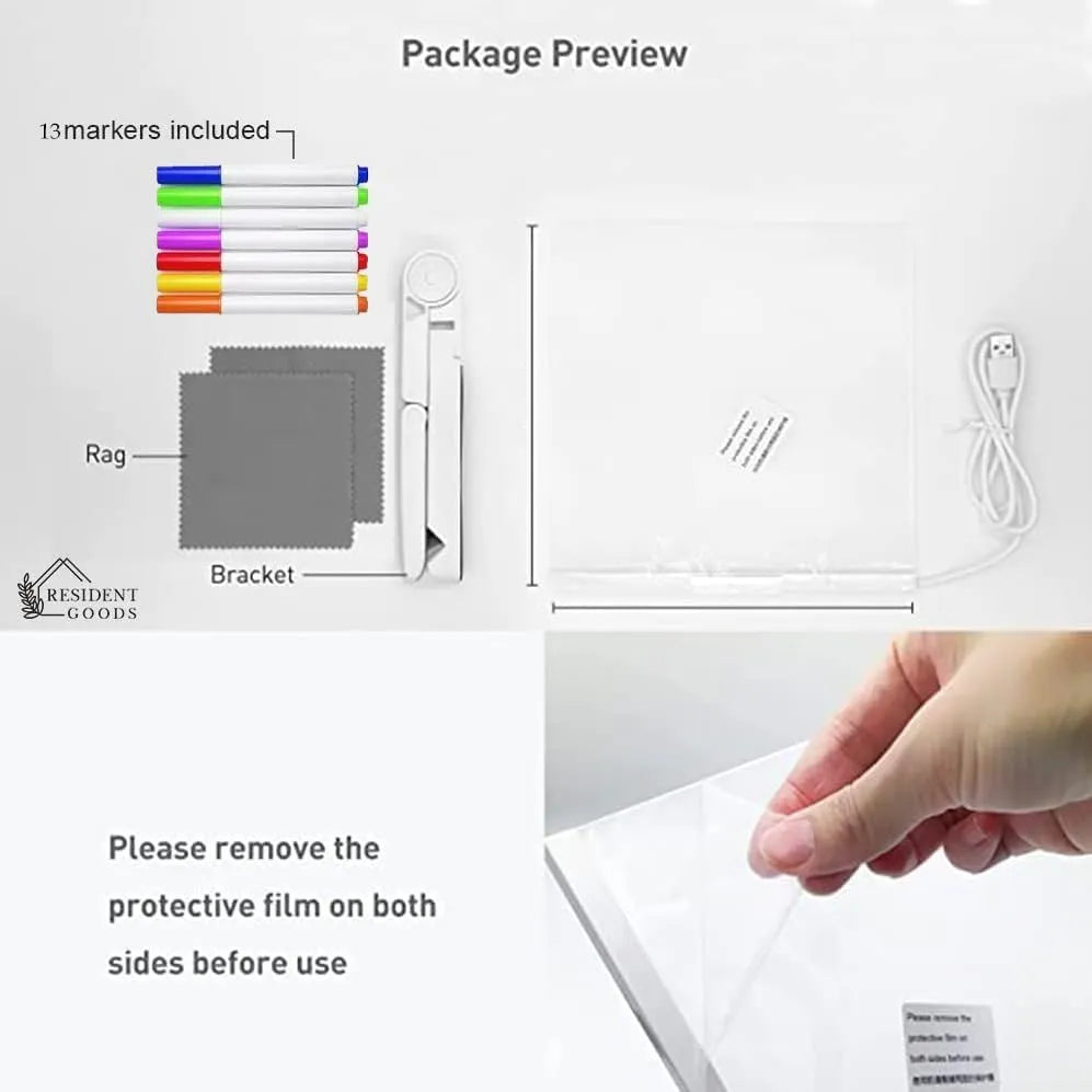 Kids Acrylic Writing Pad With Pen