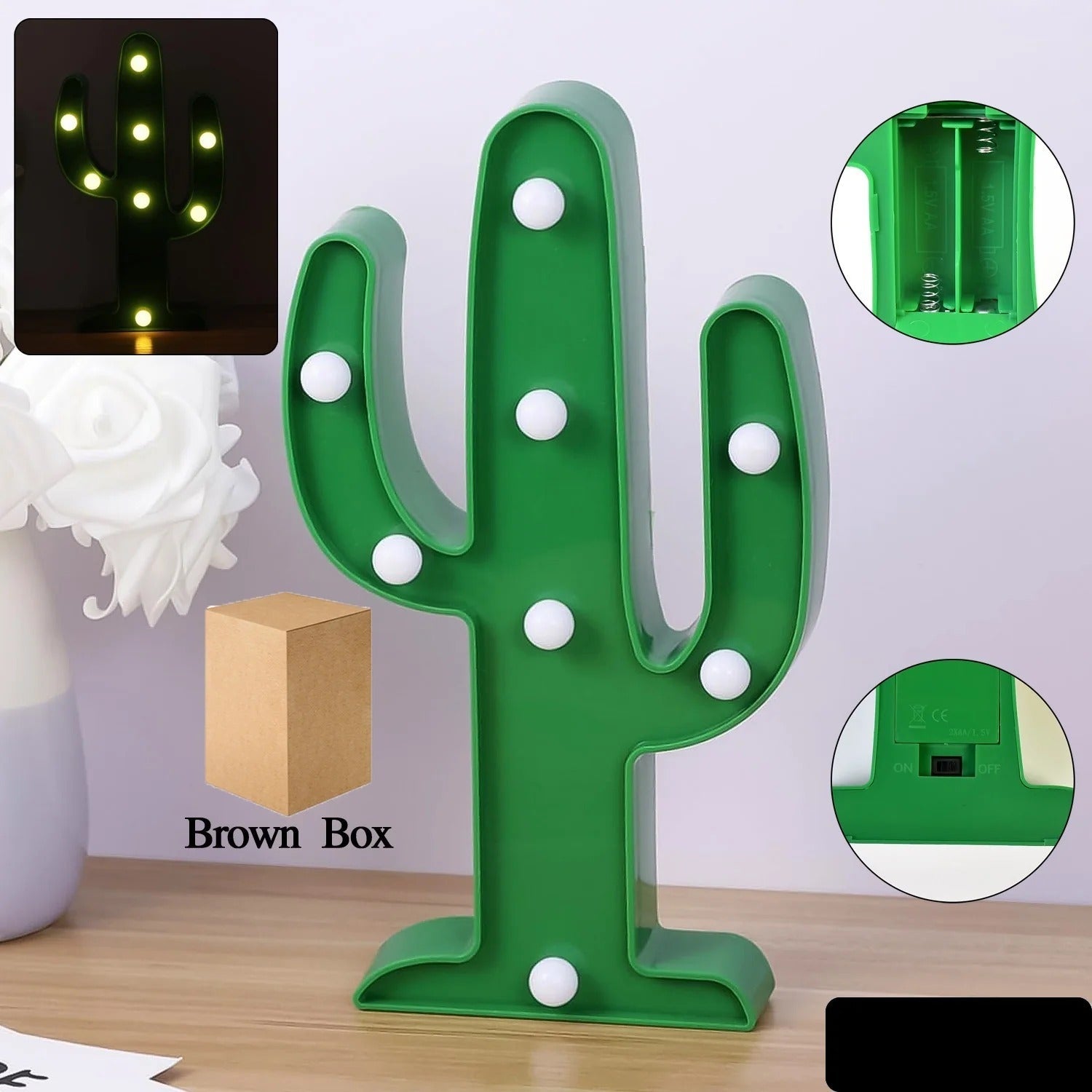 LED Cactus Desk Lamp - Cart Sathi