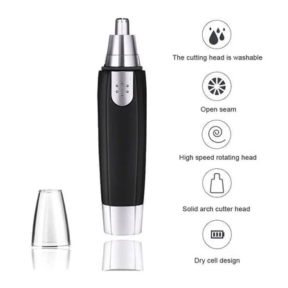 Sharp Steel Battery-Operated Ear and Nose Hair Trimmer - Cart Sathi