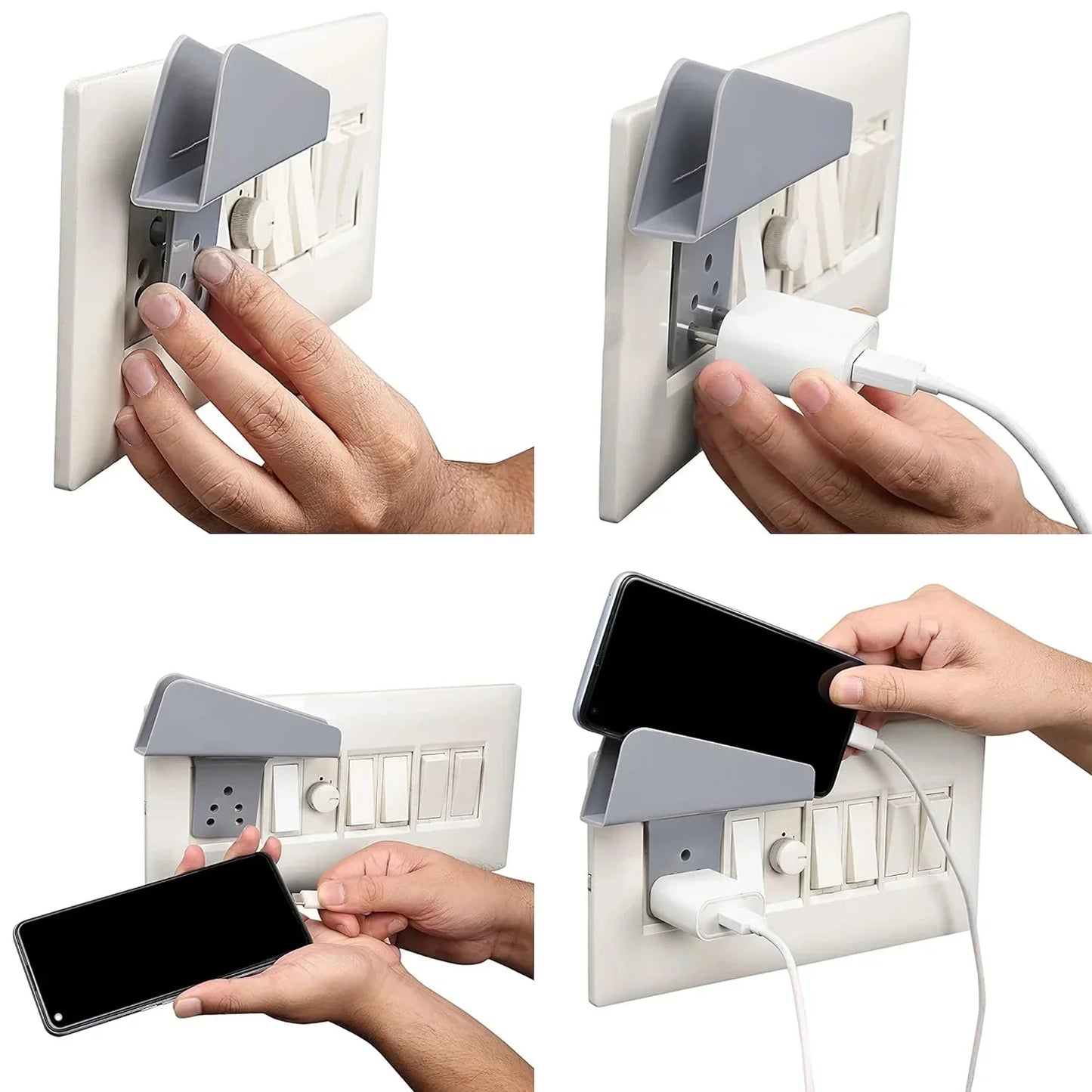 Plastic Secure Mobile Phone Charging Stand Holder - Cart Sathi