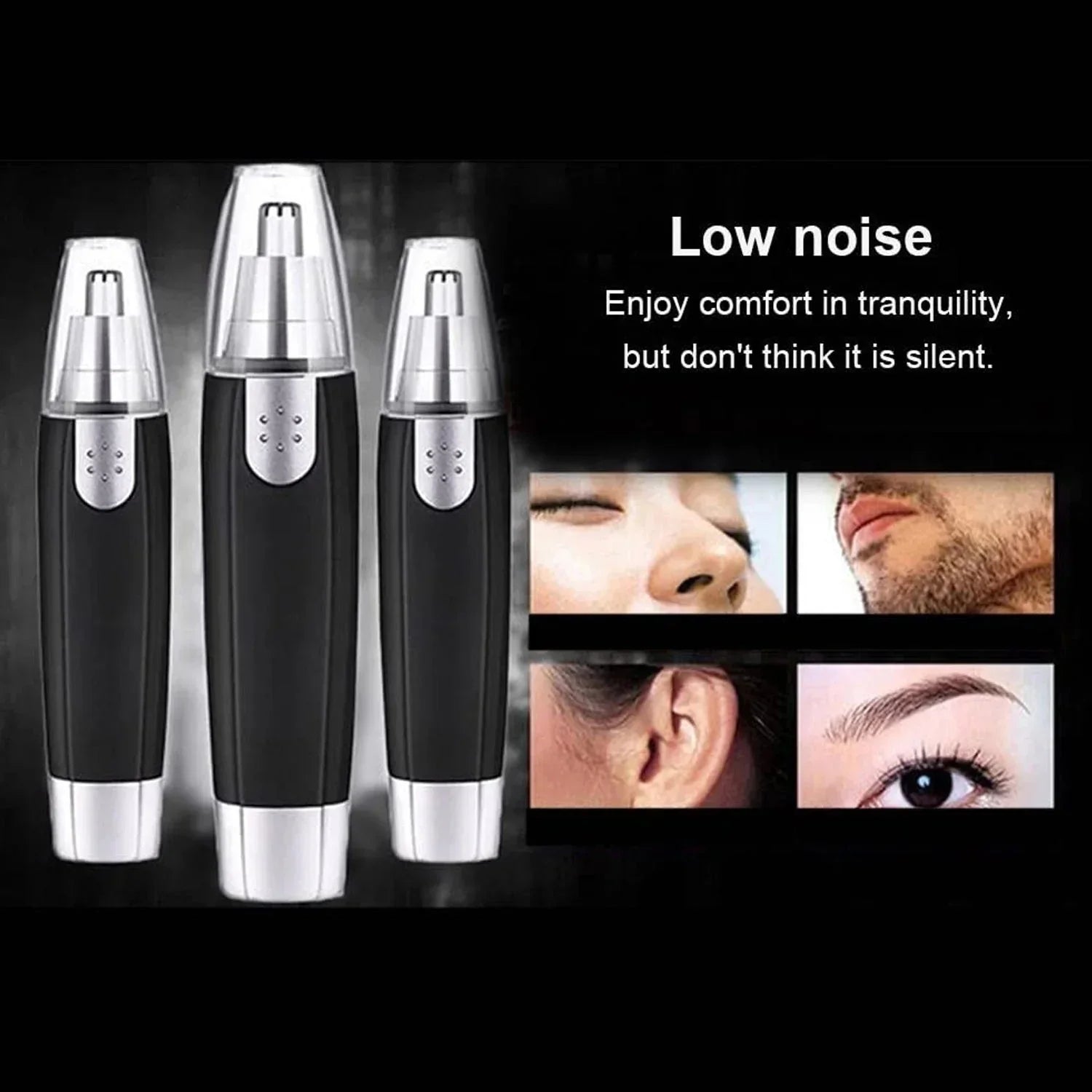 Sharp Steel Battery-Operated Ear and Nose Hair Trimmer - Cart Sathi