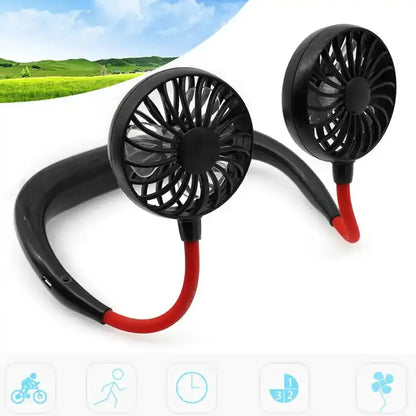 Hands Free Rechargeable Neckband Cooling Fan - Cart Sathi