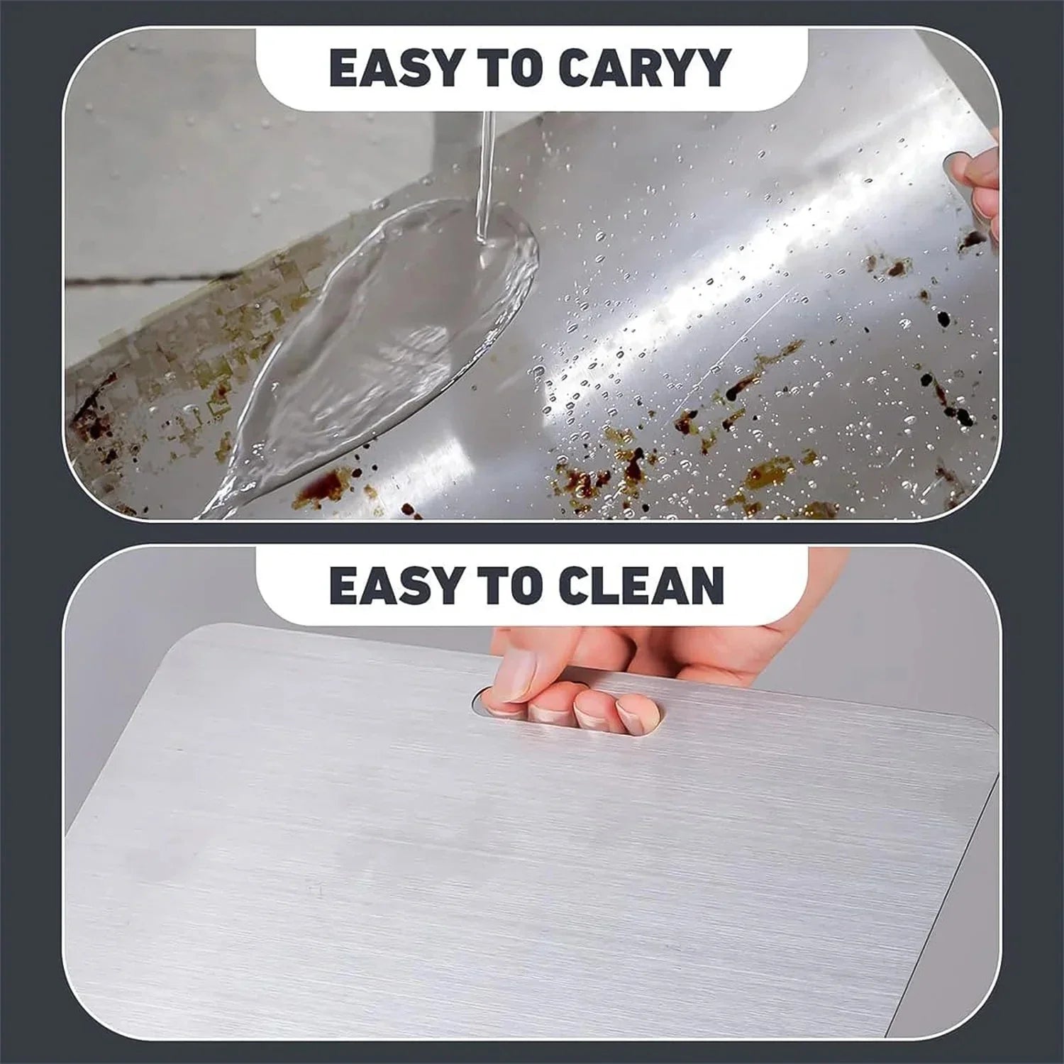 Stainless Steel Vegetable & Fruit Cutting Chopping Board - Cart Sathi