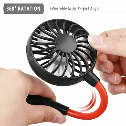 Hands Free Rechargeable Neckband Cooling Fan - Cart Sathi