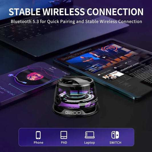 Mini Magnetic Bluetooth LED Speaker