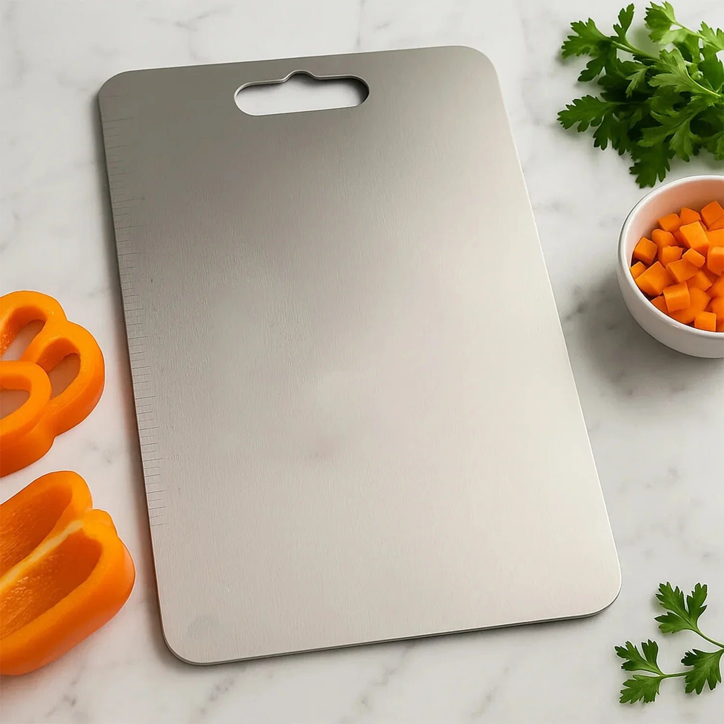 Stainless Steel Vegetable & Fruit Cutting Chopping Board - Cart Sathi