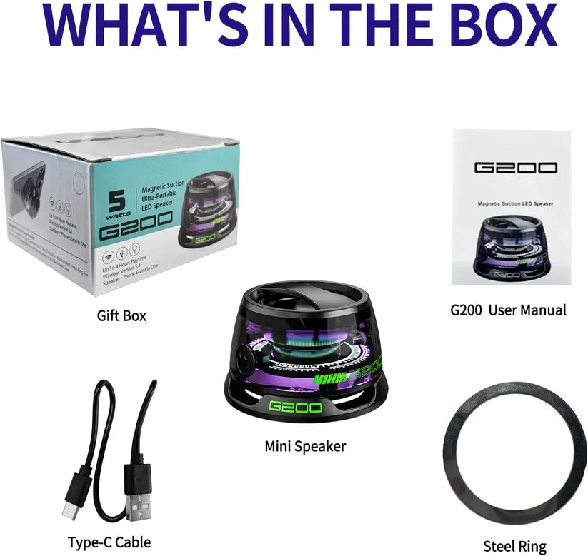 Mini Magnetic Bluetooth LED Speaker