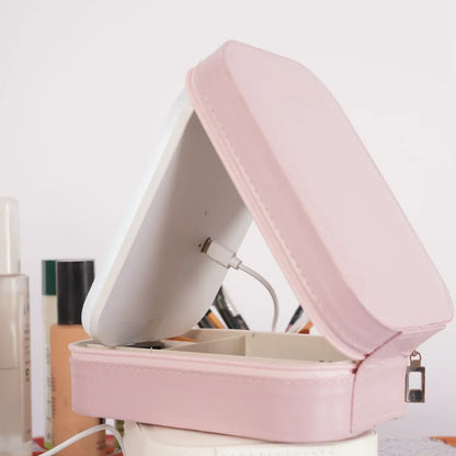 Mini Makeup Box With LED Mirror