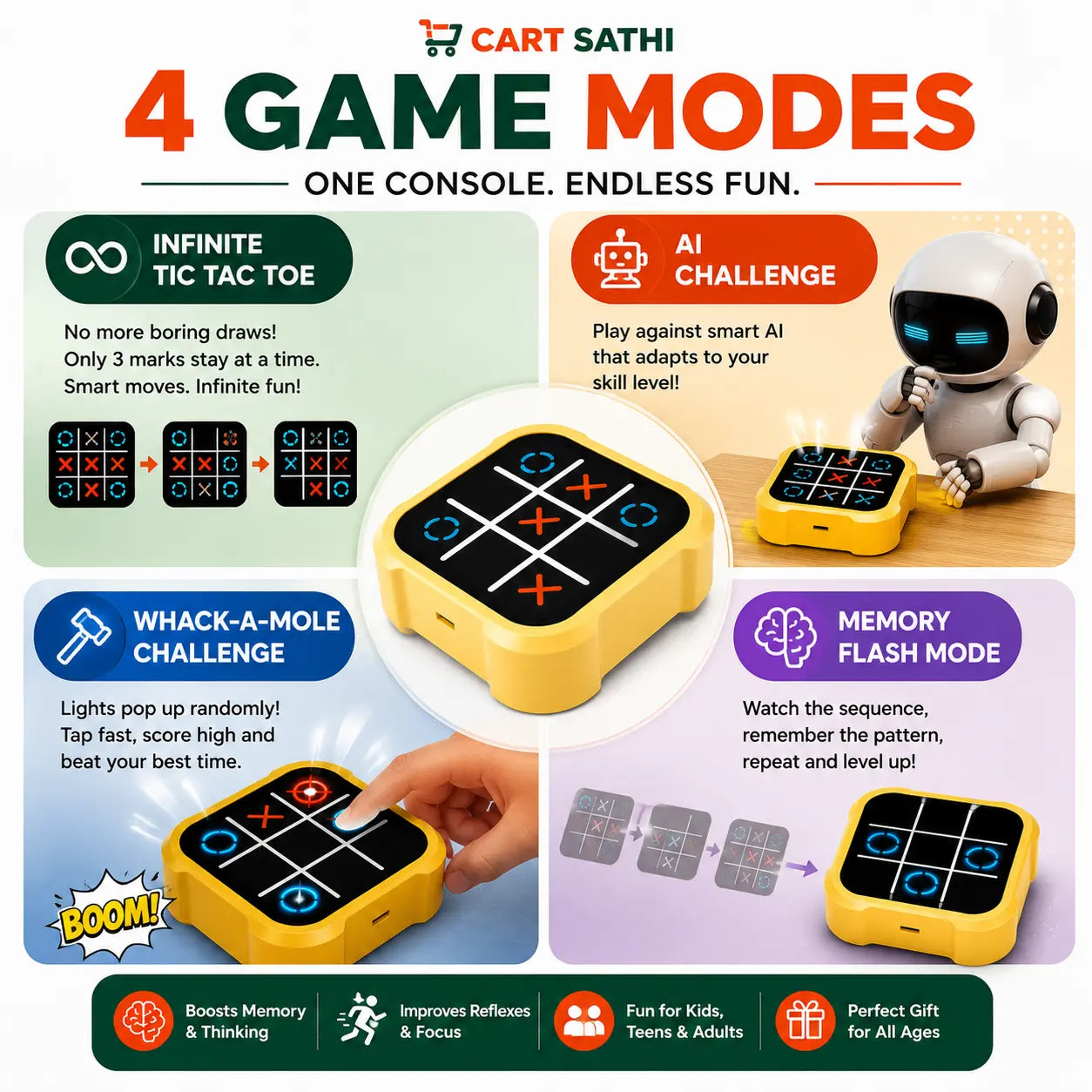 Infinite Tic Tac Toe Game